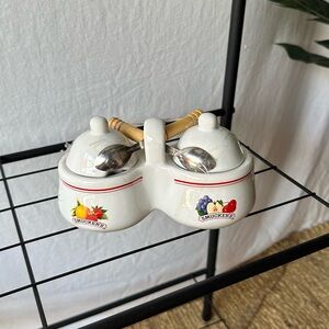 Smuckers Jam and Jelly Dishes with Spoons